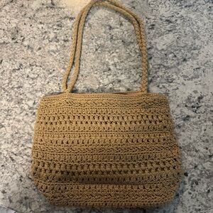 Lina Handcrafted Tan Crochet Bag